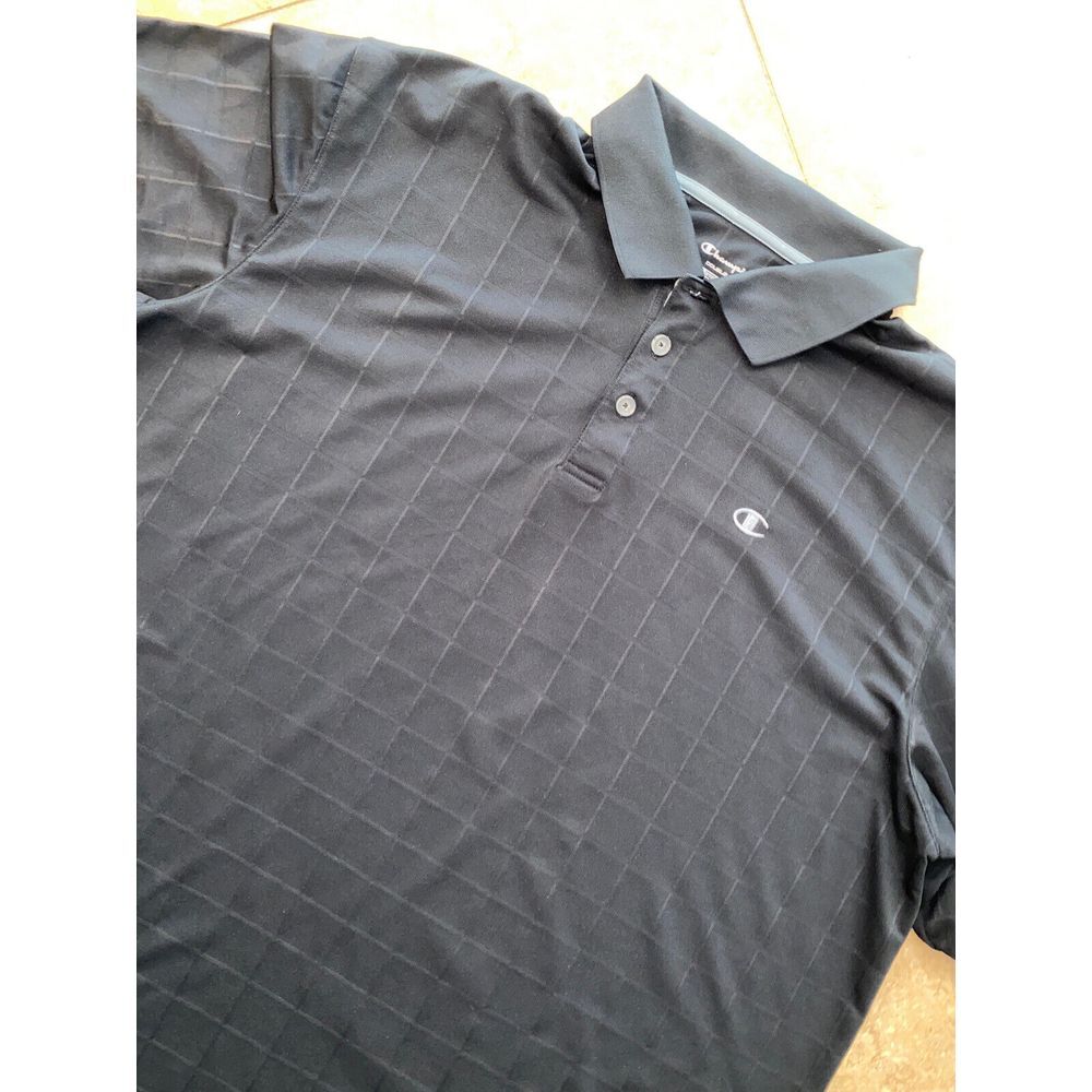 Champion Duo Dry 2XL Men's Polo Shirt Short Sleeve Black